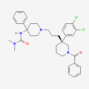 3-[1-[3-[(3R)-1-(benzoyl)-3-(3,4-dichlorophenyl)piperidin-3-yl]propyl]-4-phenylpiperidin-4-yl]-1,1-dimethylurea