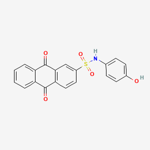 molecular formula C20H13NO5S B1681127 N-(4-hydroxyphenyl)-9,10-dioxoanthracene-2-sulfonamide CAS No. 825611-06-1