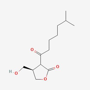 B1681146 2-Isocapryloyl-3R-hydroxymethyl-gamma-butyrolactone CAS No. 51311-41-2