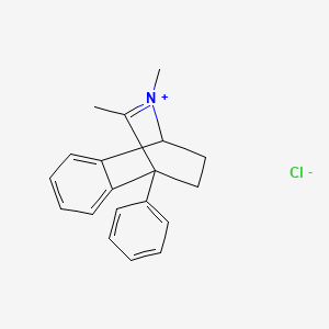 molecular formula C19H20ClN B1681151 1,4-Dihydro-2,3-dimethyl-4-phenyl-1,4-ethanoisoquinolinium chloride CAS No. 3196-50-7