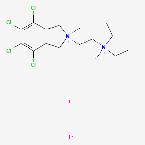 B1681155 Isoindolinium, 2-(beta-(diethylmethylammonio)ethyl)-2-methyl-4,5,6,7-tetrachloro-, diiodide CAS No. 6334-87-8