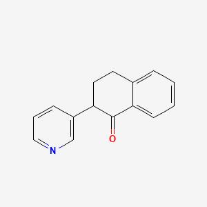 molecular formula C15H13NO B1681163 3-(1,2,3,4-Tetrahydro-1-oxo-2-naphthyl)pyridine CAS No. 653-56-5