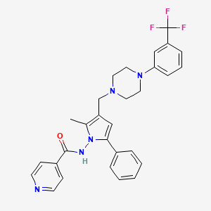 molecular formula C29H28F3N5O B1681174 Sudoterb CAS No. 676266-31-2