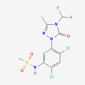 molecular formula C11H10Cl2F2N4O3S B1681188 Sulfentrazone CAS No. 122836-35-5