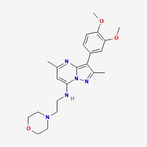 molecular formula C22H29N5O3 B1681199 T-00127_HEV1 CAS No. 900874-91-1