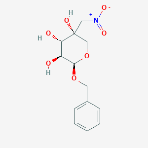 molecular formula C13H17NO7 B016812 Benzyl 4-C-Nitromethylene-|A-D-arabinopyranoside CAS No. 383173-64-6