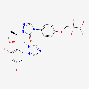 molecular formula C23H20F6N6O3 B1681208 2-(2-(2,4-Difluorophenyl)-2-hydroxy-1-methyl-3-(1H-1,2,4-triazol-1-yl)propyl)-4-(4-(2,2,3,3-tetrafluoropropoxy)phenyl)-3(2H,4H)-1,2,4-triazolone CAS No. 155432-64-7