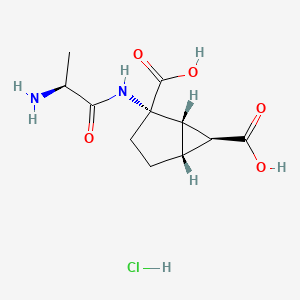 molecular formula C11H17ClN2O5 B1681216 Talaglumetad hydrochloride CAS No. 441765-97-5