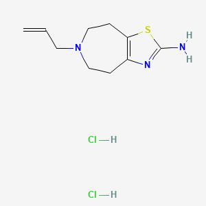 molecular formula C10H16ClN3S B1681219 5,6,7,8-Tetrahydro-6-(2-propenyl)-4H-thiazolo[4,5-D]azepine-2-amine dihydrochloride CAS No. 36085-73-1