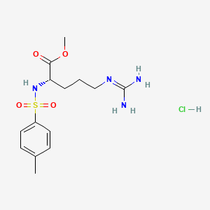 molecular formula C14H23N4O4S+ B1681229 N-4-Tosyl-L-arginine methyl ester hydrochloride CAS No. 1784-03-8