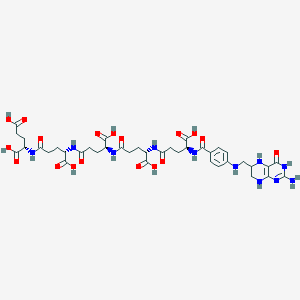 B1681286 Tetrahydropteroylpentaglutamate CAS No. 41520-73-4