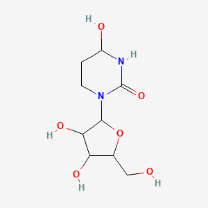 molecular formula C9H16N2O6 B1681287 1-[3,4-Dihydroxy-5-(hydroxymethyl)oxolan-2-yl]-4-hydroxy-1,3-diazinan-2-one CAS No. 18771-50-1