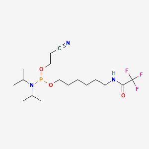 molecular formula C17H31F3N3O3P B1681293 TFA-Hexylaminolinker Phosphoramidite CAS No. 133975-85-6