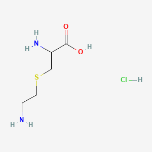 molecular formula C5H13ClN2O2S B1681297 Cysteine, S-(2-aminoethyl)-, monohydrochloride, L- CAS No. 4099-35-8