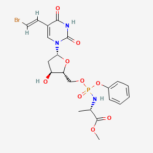 molecular formula C21H25BrN3O9P B1681309 Thymectacin CAS No. 232925-18-7