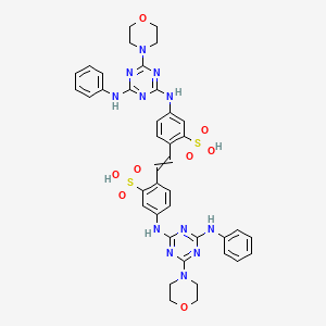 molecular formula C40H40N12O8S2 B1681319 (E)-4,4'-Bis((4-(phenylamino)-6-morpholino-S-triazin-2-YL)amino)-2,2'-stilbenedisulfonic acid CAS No. 24231-46-7