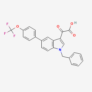 molecular formula C24H16F3NO4 B1681322 Tiplasinin CAS No. 393105-53-8