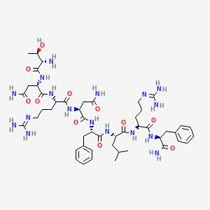 molecular formula C48H75N17O11 B1681330 Tnrnflrfamide CAS No. 113611-68-0