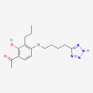 molecular formula C16H22N4O3 B1681340 Tomelukast CAS No. 88107-10-2