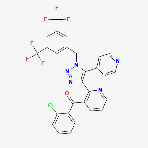 molecular formula C28H16ClF6N5O B1681352 Tradipitant CAS No. 622370-35-8