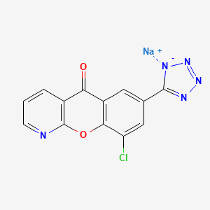 molecular formula C13H6ClN5NaO2+ B1681363 Traxanox sodium CAS No. 70502-82-8