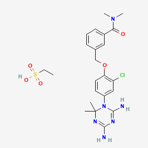 molecular formula C23H30ClN6O5S B1681374 三嗪酸 CAS No. 41191-04-2