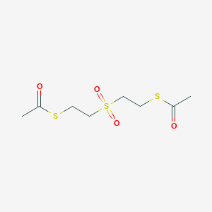 molecular formula C8H14O4S3 B016814 Bis(2-acetylmercaptoethyl) sulfone CAS No. 17096-46-7