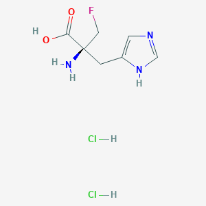 molecular formula C7H12Cl2FN3O2 B1681408 (S)-alpha-Fluoromethylhistidine HCl CAS No. 81839-27-2