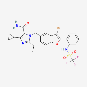 molecular formula C25H22BrF3N4O4S B1681446 Saprisartan CAS No. 146623-69-0