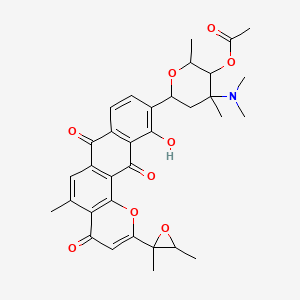 molecular formula C33H35NO9 B1681449 Saptomycin E CAS No. 137714-92-2