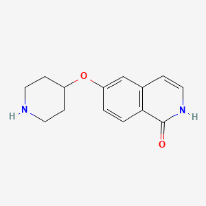 molecular formula C14H16N2O2 B1681456 6-(piperidin-4-yloxy)isoquinolin-1(2H)-one CAS No. 923359-38-0