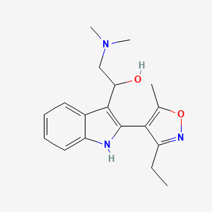 alpha-(Dimethylaminomethyl)-2-(3-ethyl-5-methyl-4-isoxazolyl)-1H-indole-3-methanol