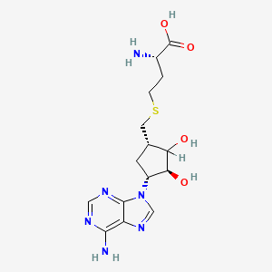 molecular formula C15H22N6O4S B1681473 L-Homocysteine, S-[[(1S,2R,3S,4R)-4-(6-amino-9H-purin-9-yl)-2,3-dihydroxycyclopentyl]methyl]- CAS No. 57884-84-1