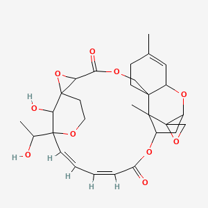 (20Z,22Z)-28-hydroxy-24-(1-hydroxyethyl)-10,16-dimethylspiro[2,5,13,18,25-pentaoxahexacyclo[22.3.1.114,17.01,3.07,12.07,16]nonacosa-10,20,22-triene-15,2'-oxirane]-4,19-dione