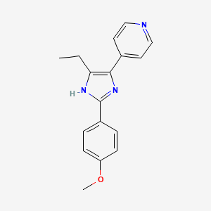 4-[5-ethyl-2-(4-methoxyphenyl)-1H-imidazol-4-yl]pyridine