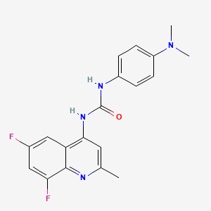 N-(6,8-Difluoro-2-methyl-4-quinolinyl)-N'-[4-(dimethylamino)phenyl]urea