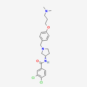 3,4-dichloro-N-[(3S)-1-[[4-(3-dimethylaminopropoxy)phenyl]methyl]pyrrolidin-3-yl]benzamide