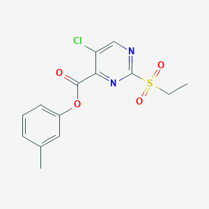 m-Tolyl 5-chloro-2-(ethylsulfonyl)pyrimidine-4-carboxylate