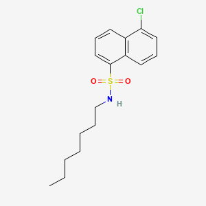 molecular formula C17H22ClNO2S B1681507 5-Chloro-N-heptyl-1-naphthalenesulfonamide CAS No. 102649-79-6