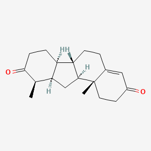 molecular formula C19H26O2 B1681509 (6aS,6bS,10R,10aR,11aS,11bR)-10,11b-dimethyl-1,2,5,6,6a,6b,7,8,10,10a,11,11a-dodecahydrobenzo[a]fluorene-3,9-dione CAS No. 22785-18-8