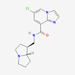 molecular formula C16H19ClN4O B1681518 N-((Hexahydro-1H-pyrrolizin-1-yl)methyl)-6-chloroimidazo(1,2-a)pyridine-8-carboxamide hydrochloride CAS No. 151898-33-8