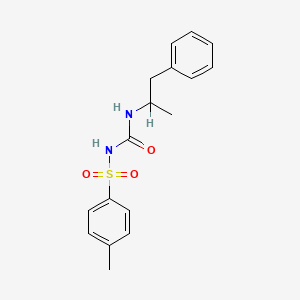 molecular formula C17H20N2O3S B1681524 1-(4-Methylphenyl)sulfonyl-3-(1-phenylpropan-2-yl)urea CAS No. 32234-75-6