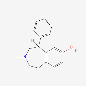 molecular formula C17H19NO B1681533 2,3,4,5-Tetrahydro-3-methyl-5-phenyl-1H-3-benzazepin-7-ol CAS No. 99234-87-4