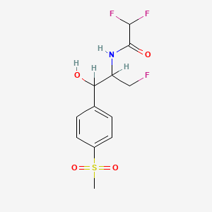 molecular formula C12H14F3NO4S B1681536 2,2-difluoro-N-[3-fluoro-1-hydroxy-1-(4-methylsulfonylphenyl)propan-2-yl]acetamide CAS No. 73212-54-1