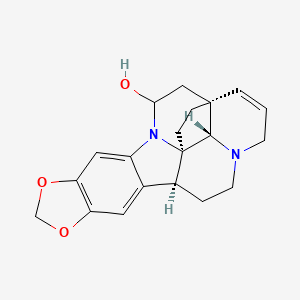 molecular formula C20H22N2O3 B1681559 (41S,6aS,6a1R,14aS)-6,6a,13,14-tetrahydro-3H,41H,5H-6a1,14a-ethano[1,3]dioxolo[4',5':5,6]indolo[3,2,1-de]pyrido[3,2,1-ij][1,5]naphthyridin-13-ol CAS No. 2047-63-4