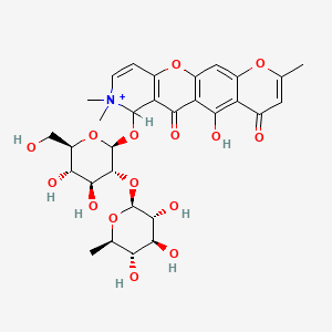 molecular formula C30H36NO15+ B1681562 Schumanniofoside CAS No. 107584-27-0