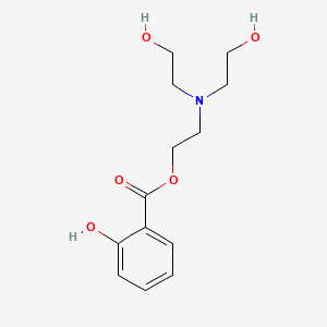 molecular formula C13H19NO5 B1681590 Benzoic acid, 2-hydroxy-, 2-[bis(2-hydroxyethyl)amino]ethyl ester CAS No. 10377-95-4