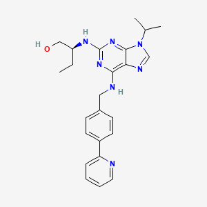 molecular formula C24H29N7O B1681607 (2S)-2-[[9-propan-2-yl-6-[[4-(2-pyridinyl)phenyl]methylamino]-2-purinyl]amino]-1-butanol CAS No. 1084893-56-0