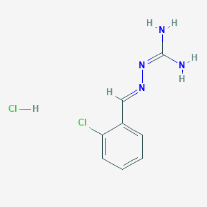 molecular formula C8H10Cl2N4 B1681624 Amino(2-(2-Chlorobenzylidene)Hydrazinyl)Methaniminium Chloride CAS No. 32597-86-7