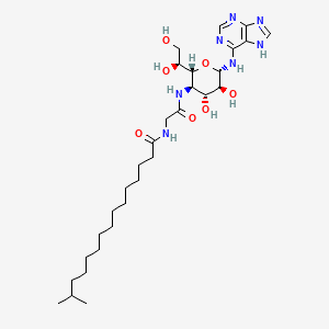 L-glycero-beta-L-gluco-Heptopyranosylamine, 4-deoxy-4-((((14-methyl-1-oxopentadecyl)amino)acetyl)amino)-N-1H-purin-6-yl-